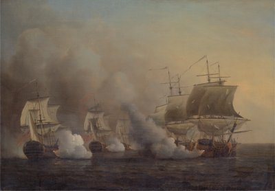 Gefechtsaktion vor dem Kap der Guten Hoffnung von Samuel Scott