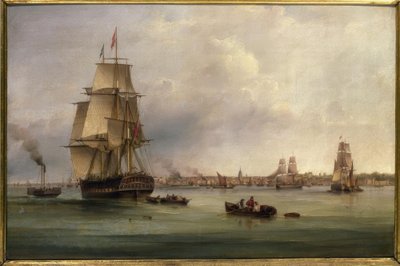 Die Thames, Gemälde von Samuel Walters, 19. Jh. von Samuel Walters