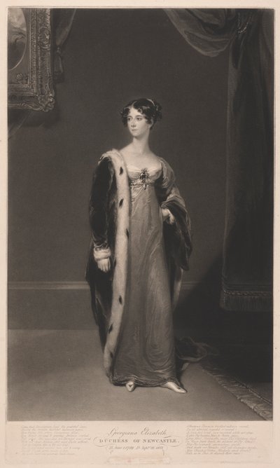 Georgiana Elizabeth Herzogin von Newcastle von Samuel William Reynolds