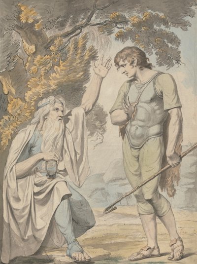 Ein Barde und ein Schäfer von Samuel Woodforde