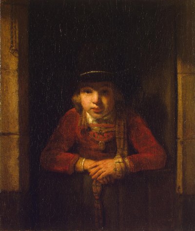 Junge schaut durch das Fenster, ca. 1647 von Samuel van Hoogstraten