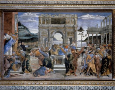 Die Bestrafung der Rotte Korah von Sandro Botticelli