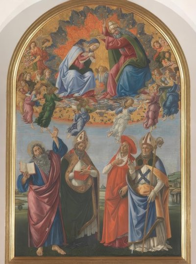 Krönung Mariä mit vier Heiligen von Sandro Botticelli