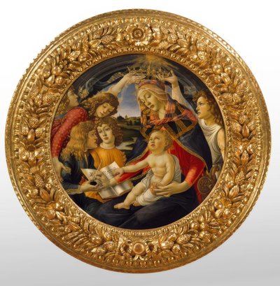 Maria mit Kind und fünf Engeln von Sandro Botticelli