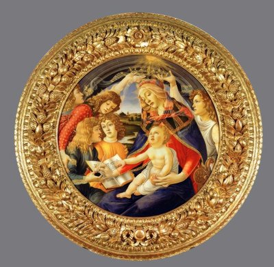 Maria mit Kind und fünf Engeln von Sandro Botticelli