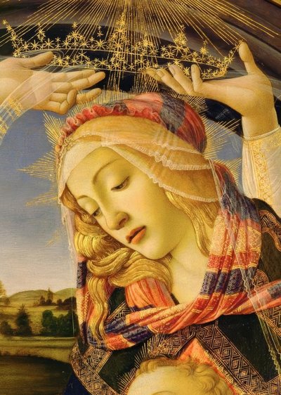 Maria mit Kind und fünf Engeln von Sandro Botticelli