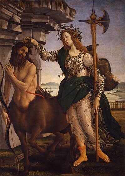 Pallas Athene und der Zentaur, 1482 von Sandro Botticelli