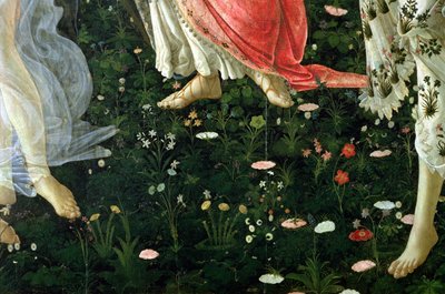 Primavera: Detail der Blumen von Sandro Botticelli