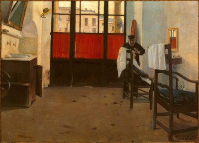 Der Friseur von Puigcerdà von Santiago Rusiñol