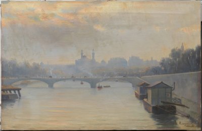 Die Seine und der Trocadero von Santiago Rusiñol