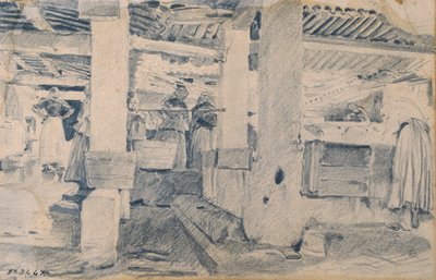 Waschplatz Innenansicht von Santiago Rusiñol