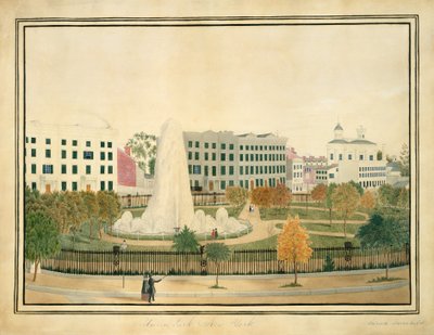Union Park, New York, ca. 1845 von Sarah Fairchild