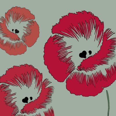 Picknick-Mohnblume, 2005 von Sarah Hough