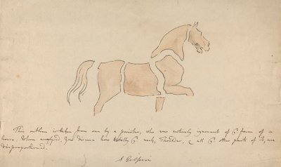 Unproportioniertes Pferdezeichnung von Sawrey Gilpin