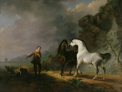Gulliver spricht die Houyhnhnms an, 1769 von Sawrey Gilpin