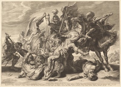 Löwenjagd von Schelte Adams Bolswert after Sir Peter Paul Rubens