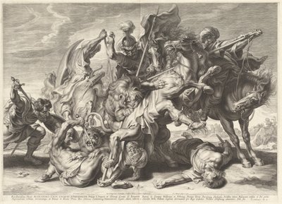 Löwenjagd von Schelte Adams Bolswert after Sir Peter Paul Rubens