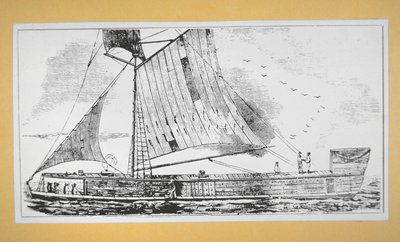 Mississippi-Kielboot (Gravur) von School American
