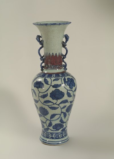 Blaue und weiße Ming-Vase von School Chinese