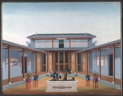 Honam-Tempel - Hof mit Wohnquartieren von School Chinese