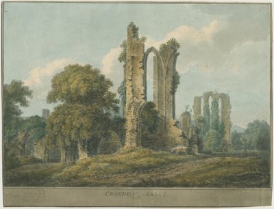 Croxden Abbey: Aquarell von School English