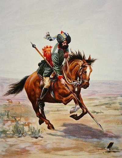 Zeltpflocken, indische Kavallerie von School English