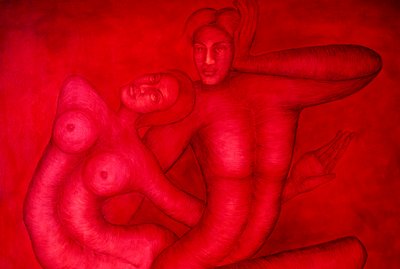 Acrylmalerei auf Leinwand Fusion von School Indian