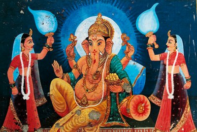 Darstellung von Ganesh, Benares, Indien von School Indian