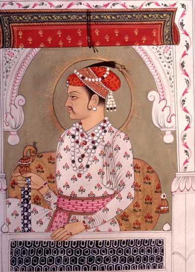 Miniaturmalerei König, Rajasthan, Indien von School Indian