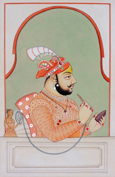 Miniaturmalerei von Maharana Jagat Singh Udaipur von School Indian