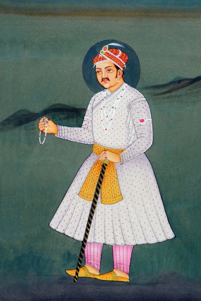 Miniaturmalerei des Mogulkaisers Akbar von School Indian