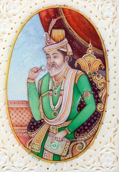 Miniaturmalerei des Mogulkaisers Humayun von School Indian
