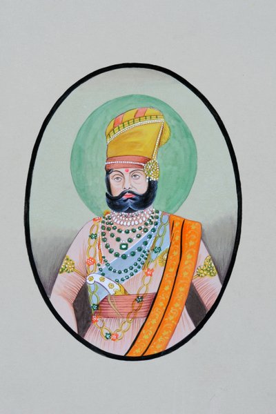 Miniaturmalerei von Maharaja Jaswant Singh, Jodhpur von School Indian
