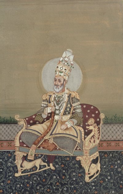 Porträt von Bahadur Shah II (1775-1862) von School Indian