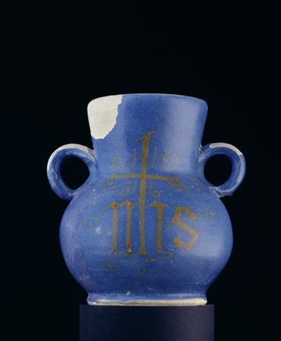 Zinnglasierte Ringvase von School Italian