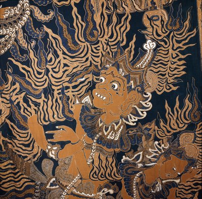 Javanischer Batik mit einem Monster von School Javanese