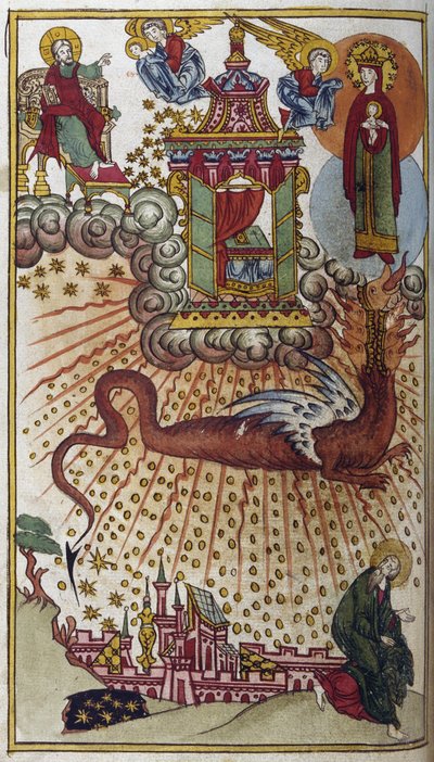 Apokalypse des Heiligen Johannes, ca. 1750 von School Russian