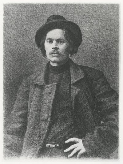 Maxim Gorki (Lithographie) von School Russian