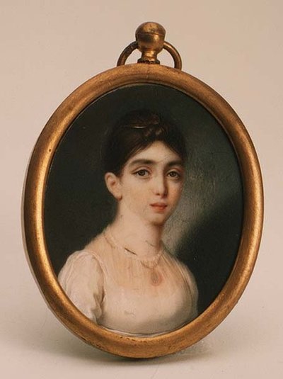 Porträt von Darya Mikhailovna Opochinina (1788-1854) von School Russian