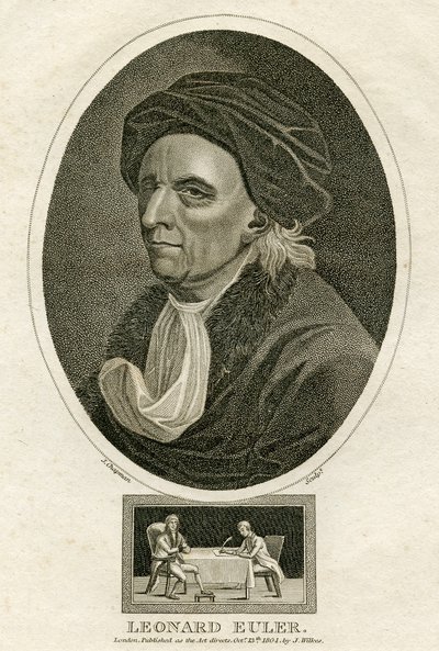 Porträt von Leonard Euler (Stich) von Swiss School
