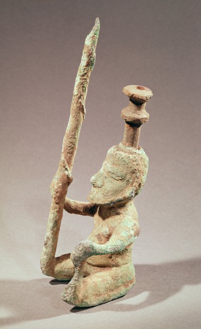 Krieger, Dong-son-Zivilisation, aus Vietnam (Bronze) von School Vietnamese