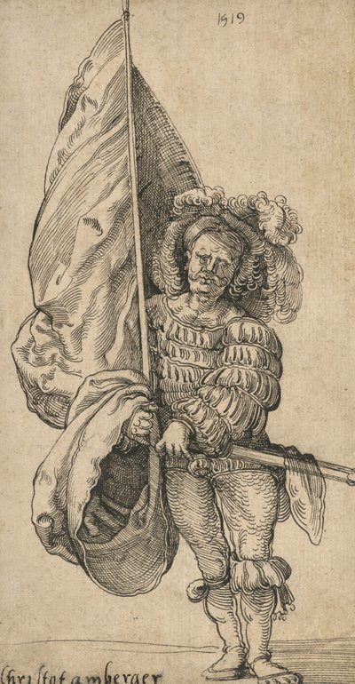 Ein Fahnenträger von Sebald Beham
