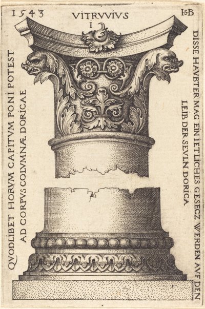 Kapital und Basis einer Säule von Sebald Beham