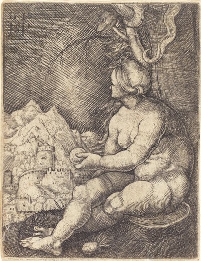 Eva sitzend von Sebald Beham