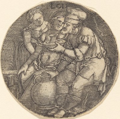 Lot und seine Töchter von Sebald Beham