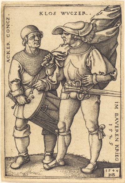 Fahnenträger und Trommler von Sebald Beham
