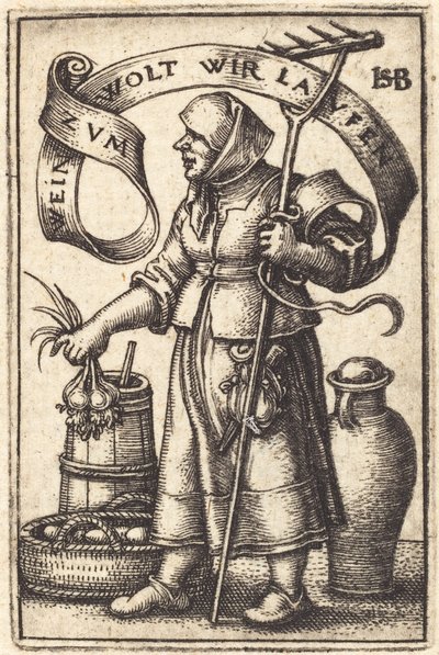 Die Marktfrau [rechts] von Sebald Beham
