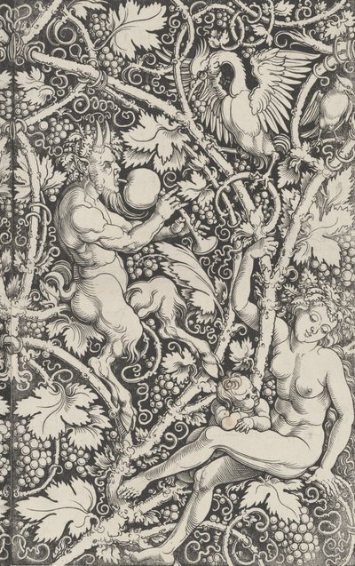 Tapete mit Satyrfamilie, 1515 von Sebald Beham