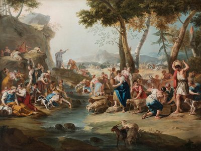 Moses schlägt den Felsen von Sebastiano Ricci