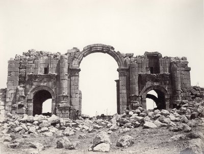 Hadrianischer Bogen in Jerash, 1867 von Sergeant Henry Phillips